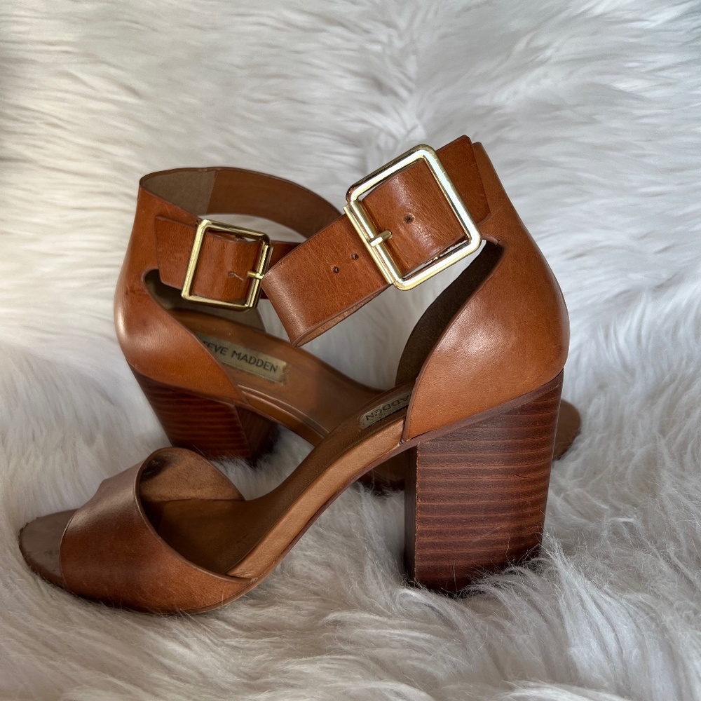 Steve Madden high heels block heel sandals